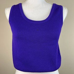 St John Collection Tank Top Sz P 2 Purple